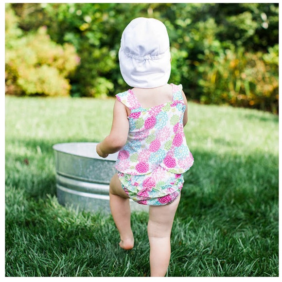 iPlay White Zinnia 2-Piece Tankini Set with Snap Swim Diaper- 6 Months NWT - Picture 11 of 11